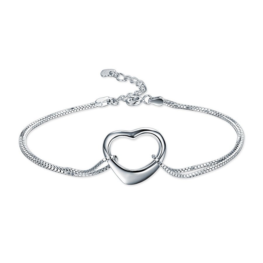Náramok S925 Strieborné Srdce