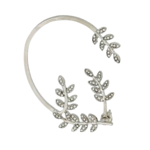 Postriebrené vetvičkové manžety na uši