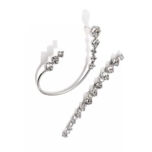 Postriebrené náušnice s kubickými zirkónmi