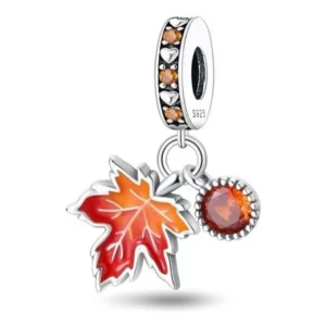 Arterer Strieborný Prívesok S925 Jeseň, Dubový List, Šálka čaju