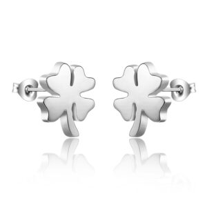 Náušnice z chirurgickej ocele Štvorlístok