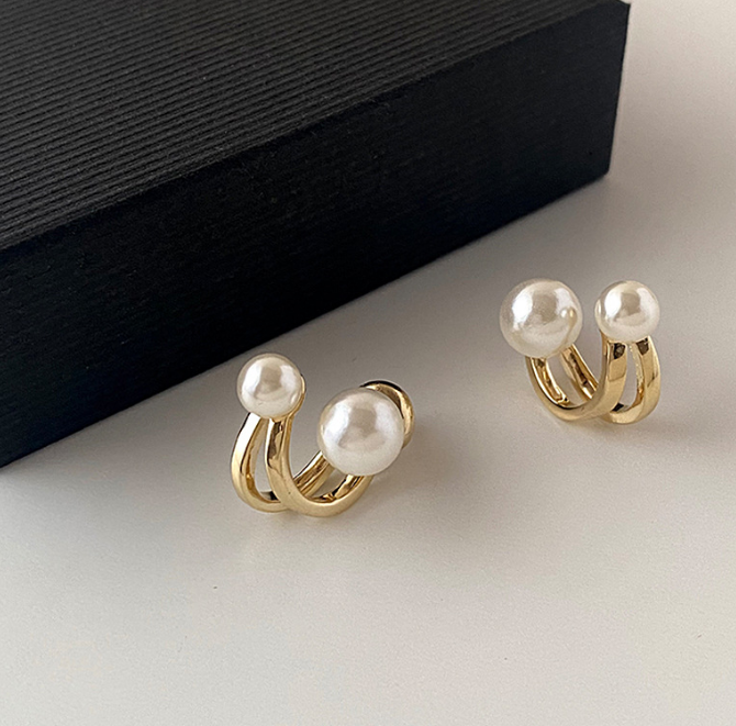 Biele perlové náušnice Pure Elegance – Obrázok 3