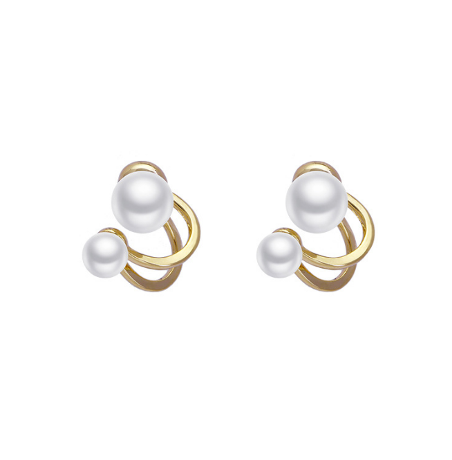 Biele perlové náušnice Pure Elegance