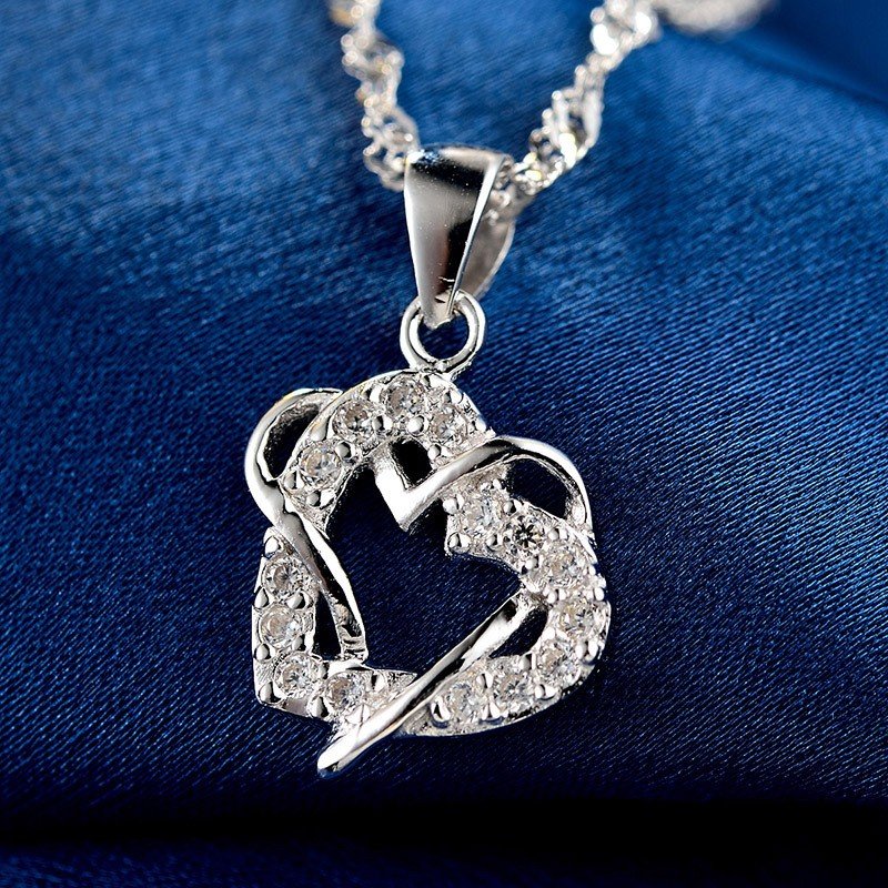 Prívesok S925 Strieborné srdce – Obrázok 5