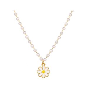 Pozlátený náhrdelník sedmokráska