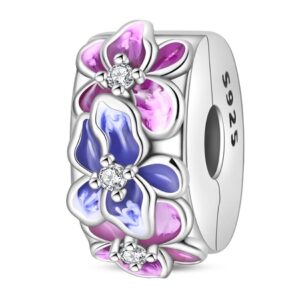 Arterer Strieborný Prívesok S925 Klip s Kvetmi