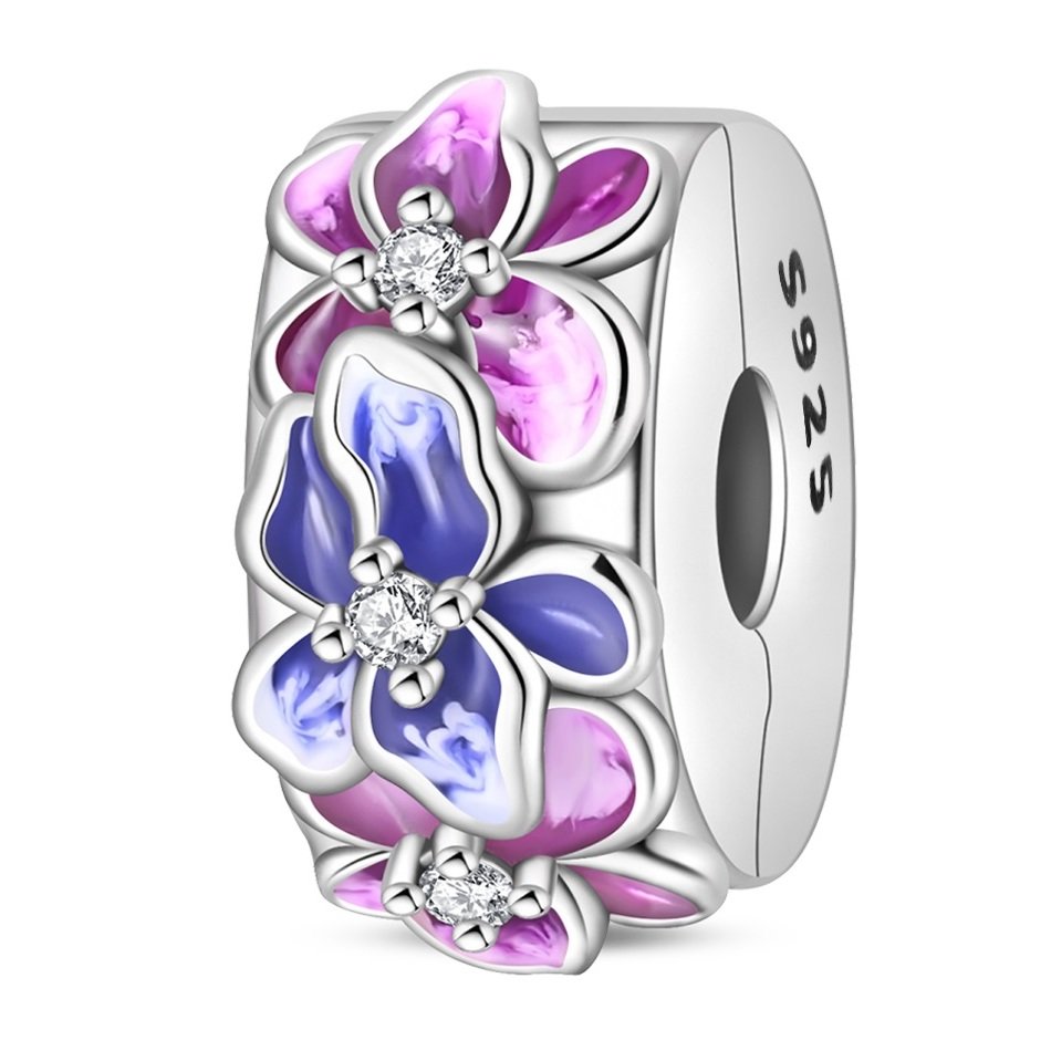Arterer Strieborný Prívesok S925 Klip s Kvetmi
