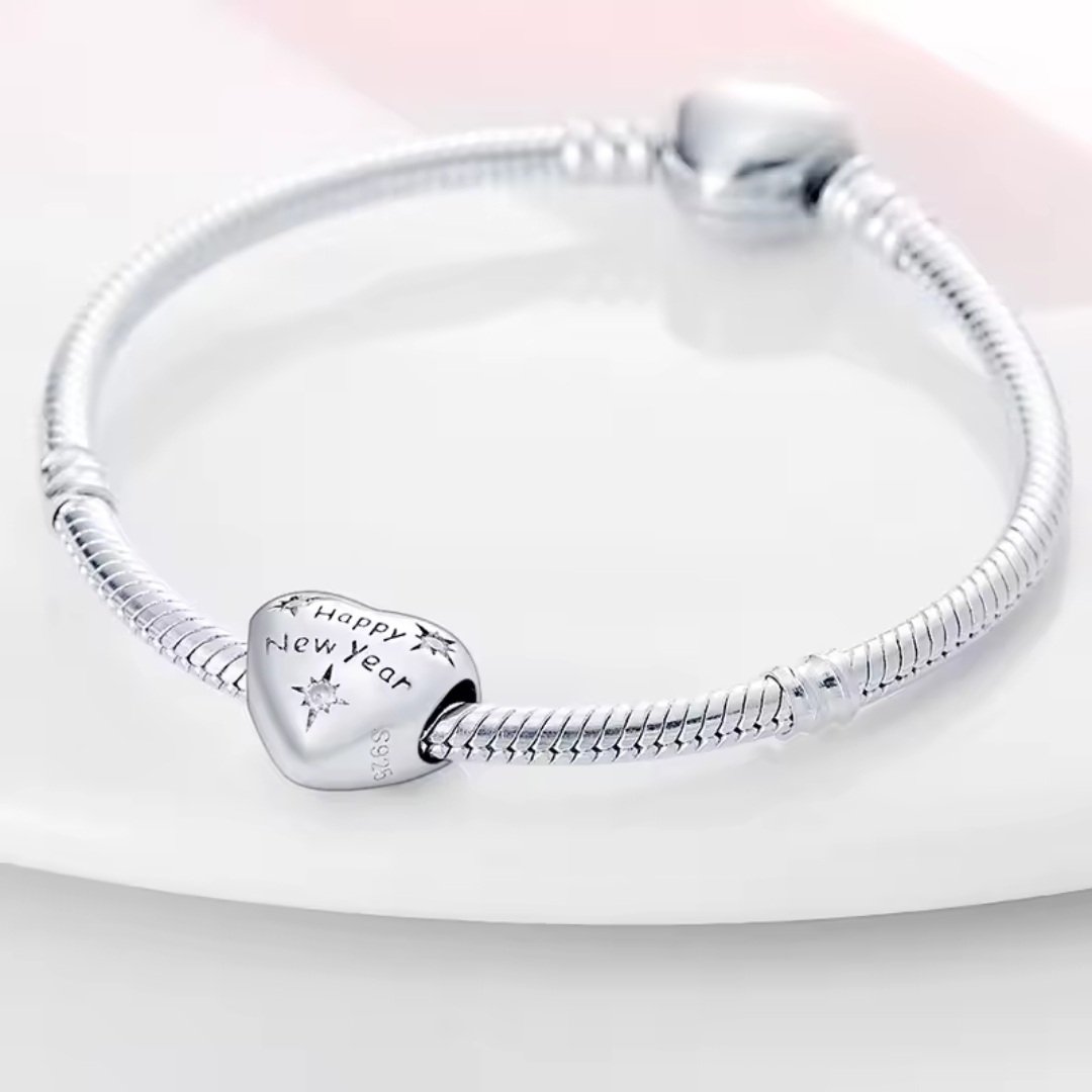 Arterer Strieborný Prívesok S925 Srdce Happy New Year – Obrázok 3