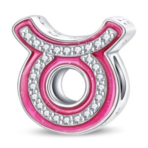 Arterer Strieborný Prívesok S925 Znamenie Zverokruhu Ružový Býk