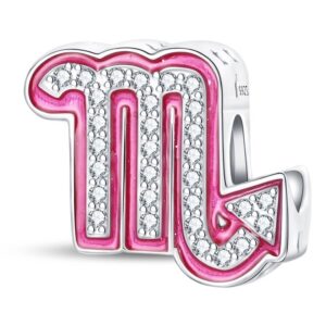 Arterer Strieborný Prívesok S925 Znamenie Zverokruhu Ružový Škorpión