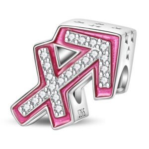 Arterer Strieborný Prívesok S925 Znamenie Zverokruhu Ružový Strelec