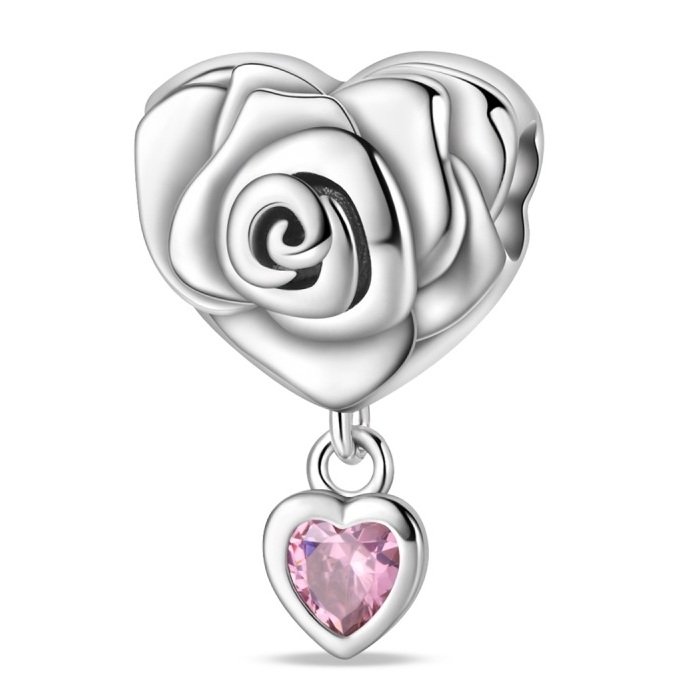 Arterer Strieborný Prívesok S925 Srdce z Ruže
