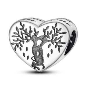 Arterer Strieborný prívesok S925 Srdce a rodokmeň