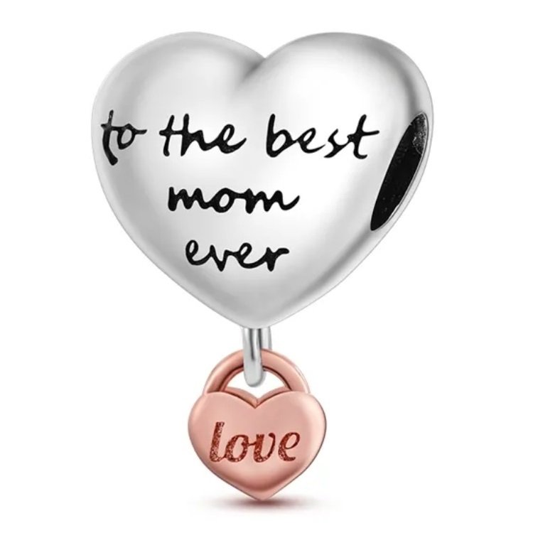 Arterer Strieborný Prívesok S925 Najlepšej Mame, I Love You Mom – Obrázok 2