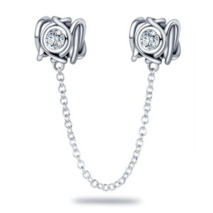 Arterer Strieborný prívesok S925 Bezpečnostná Retiazka Prelamovaný Separátor