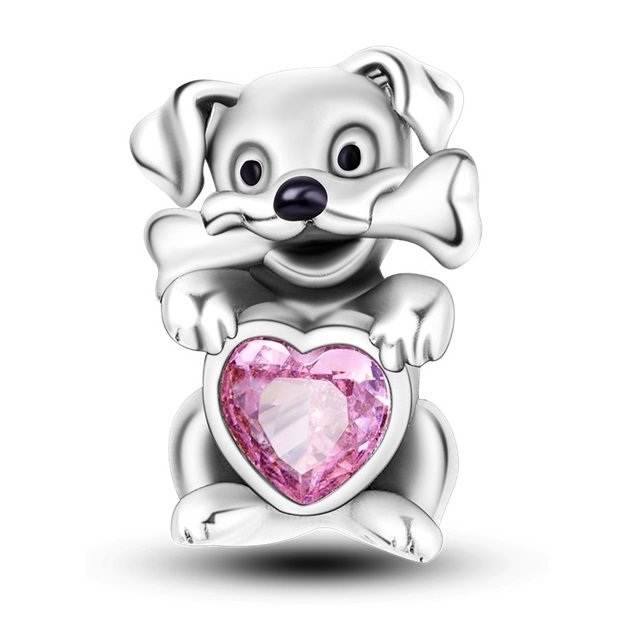 Arterer Strieborný prívesok S925 Pes s Kosťou