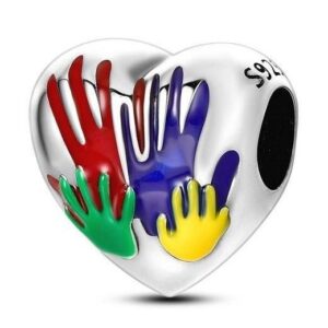Arterer Strieborný prívesok S925 Srdce Ruka v Ruke