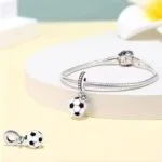 Arterer Strieborný Prívesok S925 Futbalová Lopta – Obrázok 2